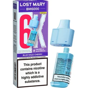 Blue razz cherry Lost Mary BM6000 pod & refill 12ml