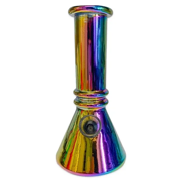 Double Ridge 6" Mini Metallic Beaker Bong
