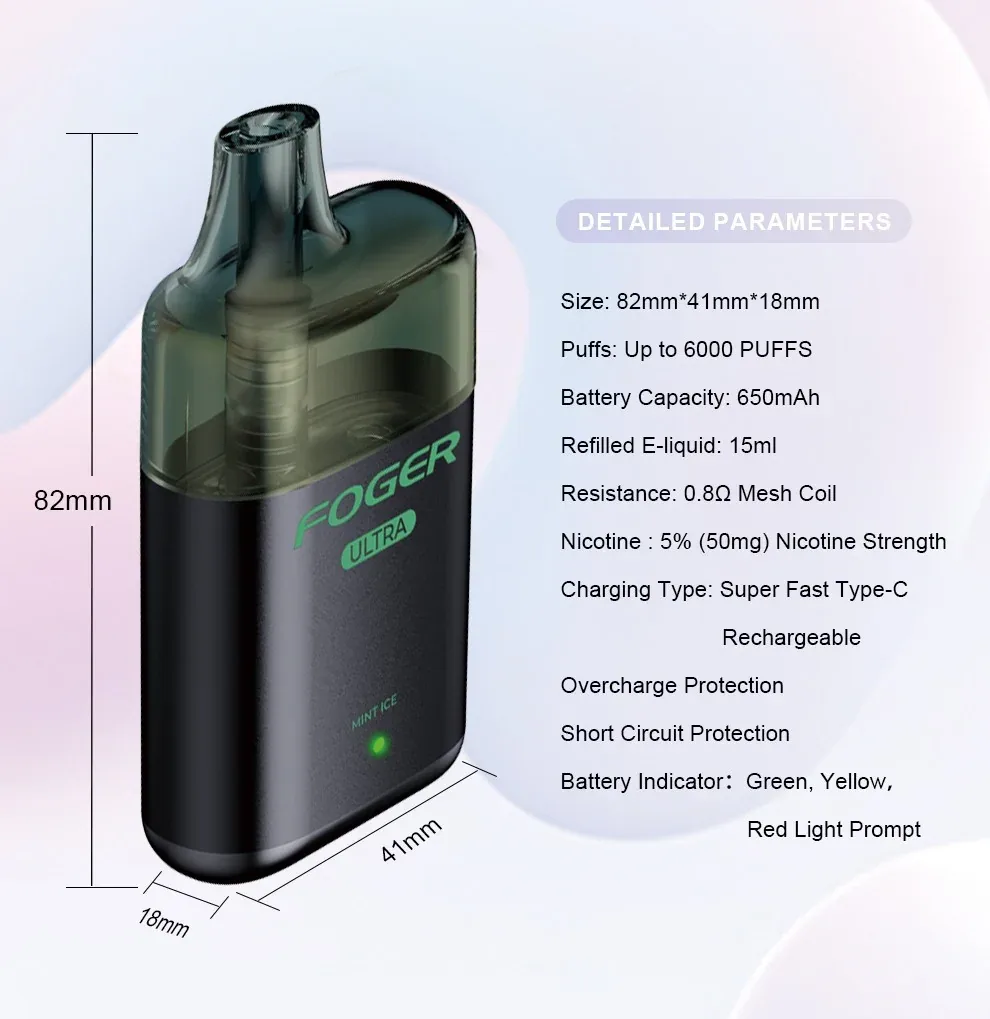 Foger Ultra 6000 Puffs Disposable 5% - Image 2