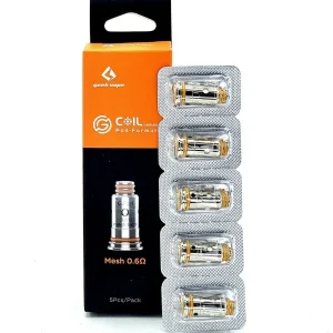 GeekVape G Coil Mesh tech 0.6ohm Replacement Coil - Pack of 5x