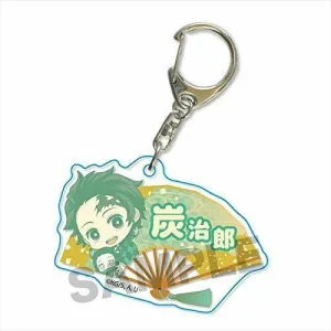Gyugyutto Folding Fan Key Ring Demon Slayer: Kimetsu No Yaiba Tanjiro Kamado