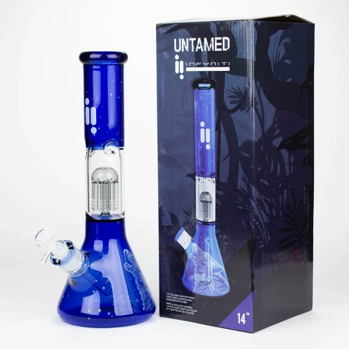 Infyniti Untamed 14" 7mm Classic Beaker Water Bong - Wolf