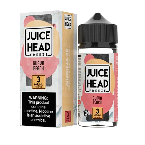 Juice Head eLiquid_100mL_Guava Peach Freeze –