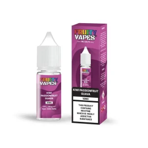 Kiwi Passion Fruit Guava Fruity Vapes Nic Salt 10ml Vape Juice
