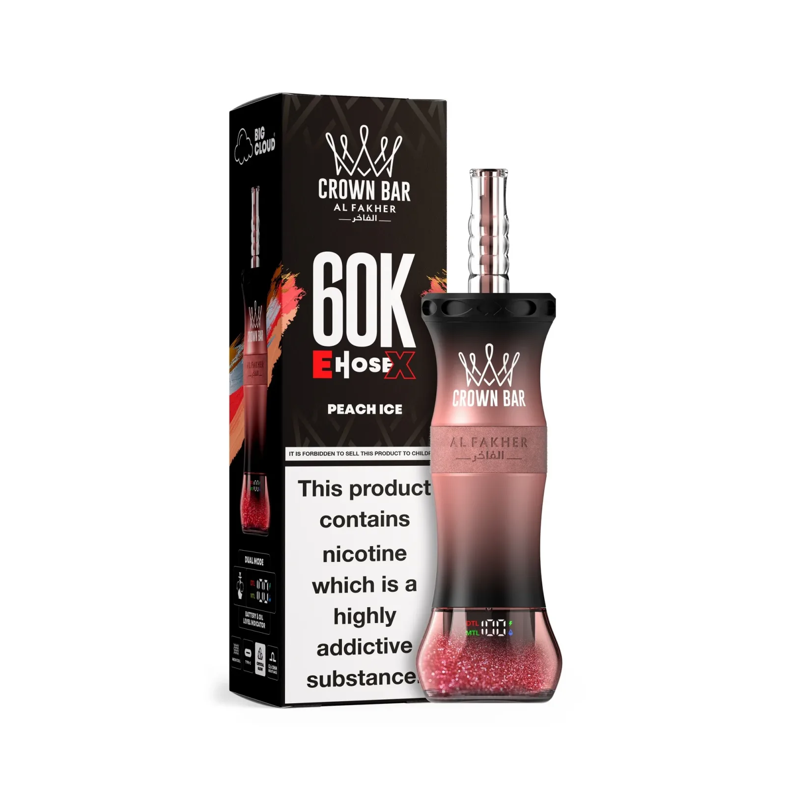 Peach Ice - Al Fakher Crown Bar 60k E-Hose X