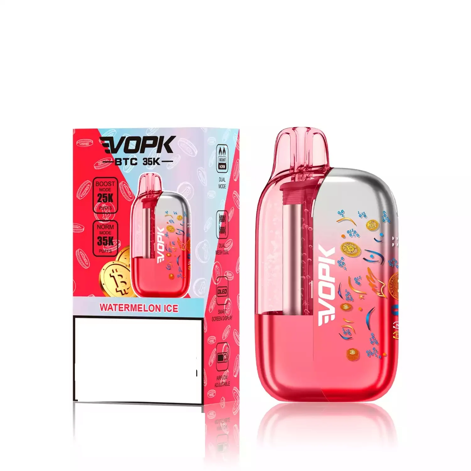 VOPK BTC 35K 35000 Puffs Dual Mesh Coil Disposable Vape Wholesale Adjustable Airflow Control - Image 2