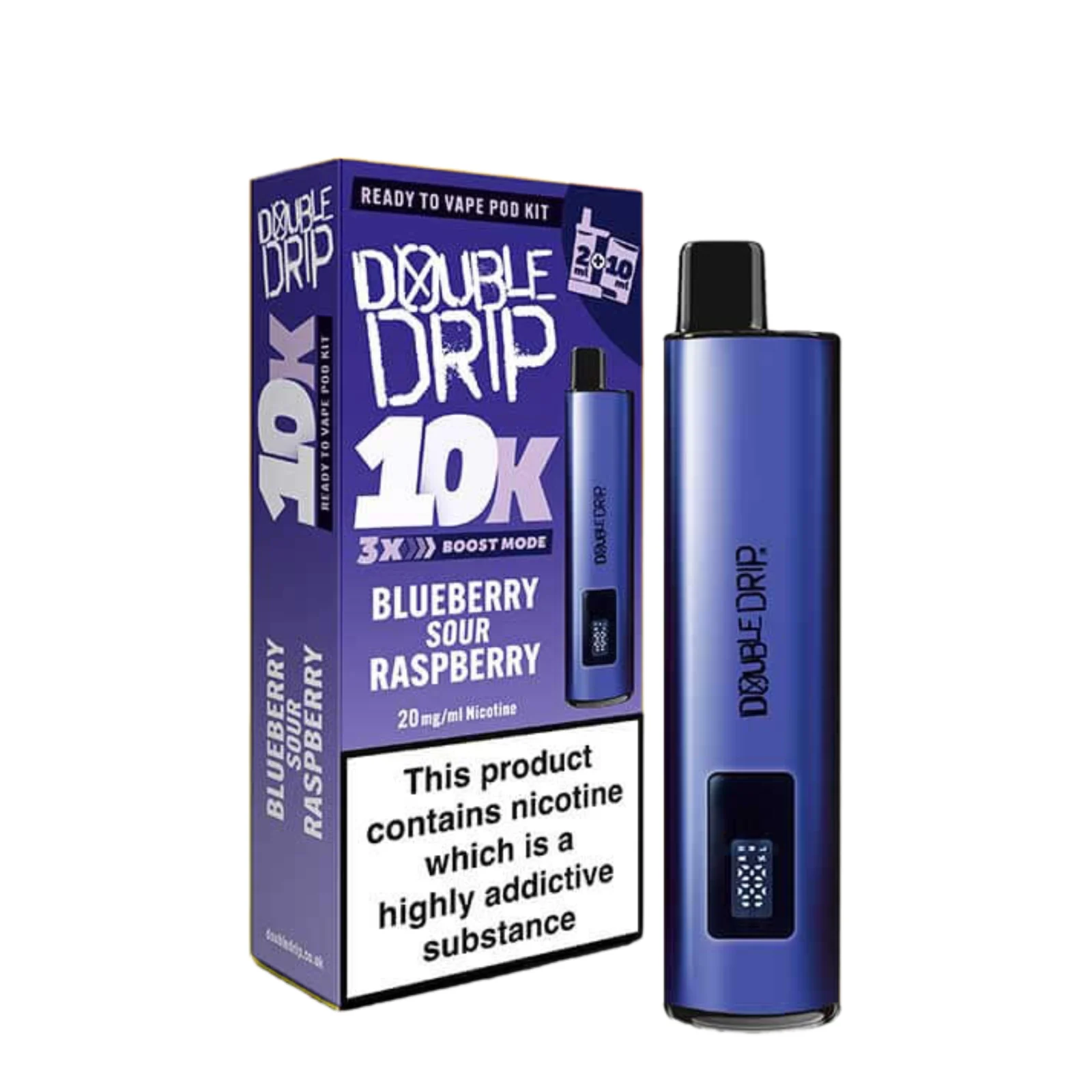 20mg (2%) Double Drip 10k Prefilled Vape Kit - Image 2