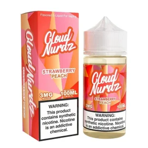 Cloud Nurdz Strawberry Peach Synthetic Vape Juice 100ml - 6mg