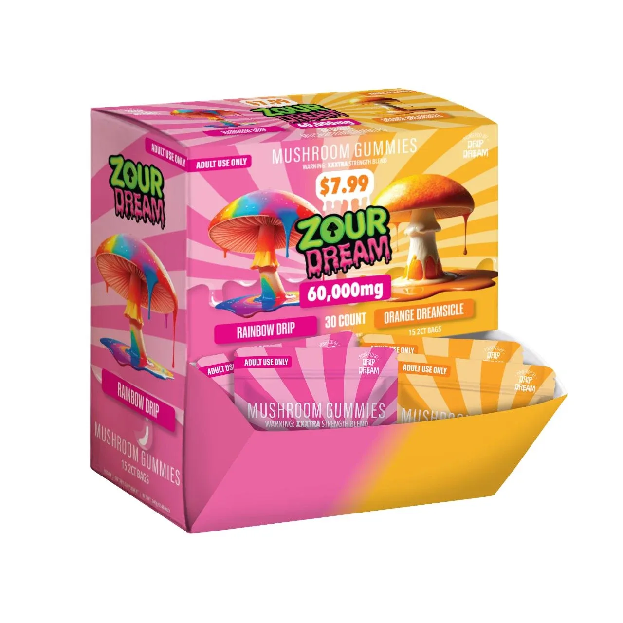 Zour Dream Edible Mushroom Gummies 60000MG | 30 Count
