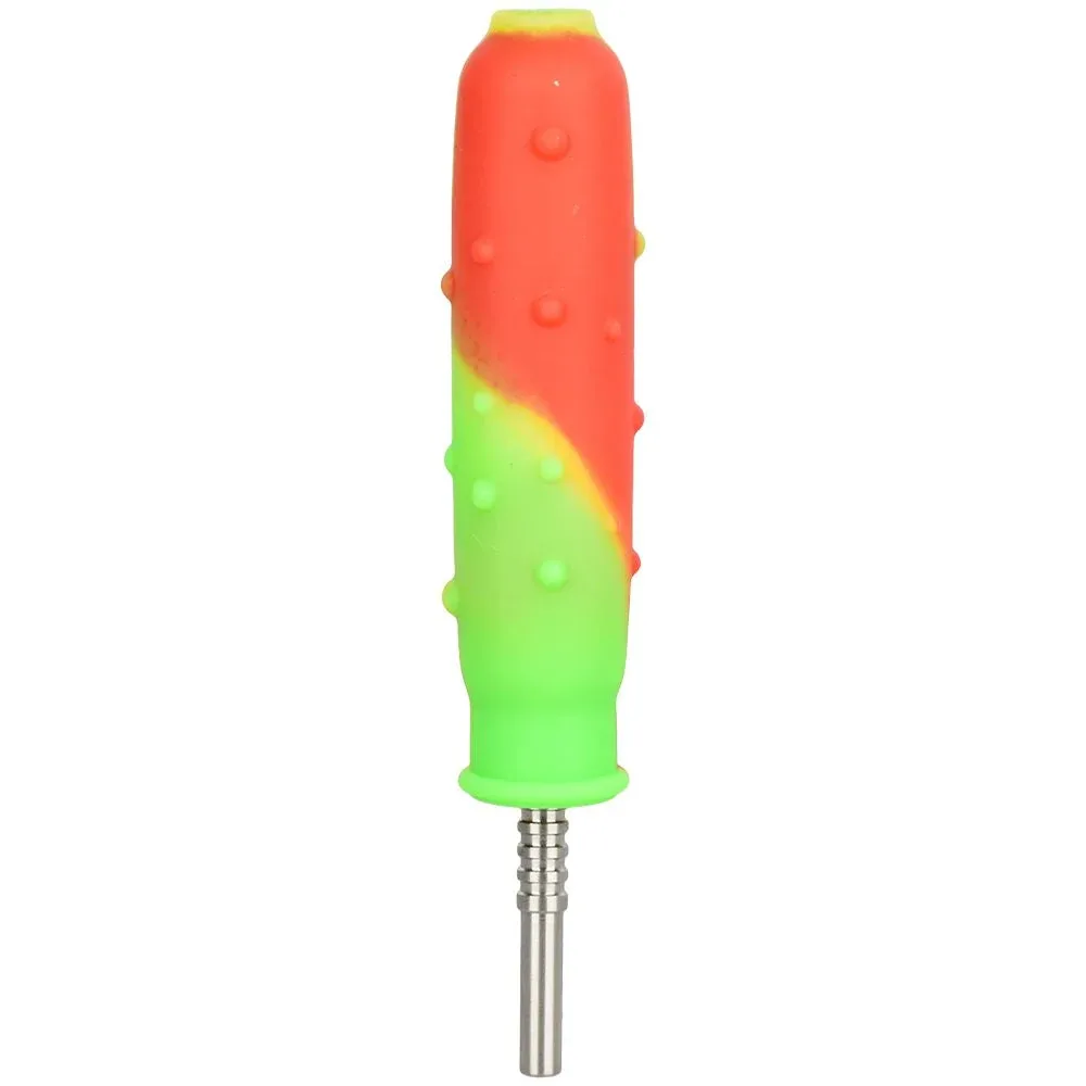 Pickle Richard Silicone Dab Straw + Titanium Tip - 4.75" / 10ct - Image 2