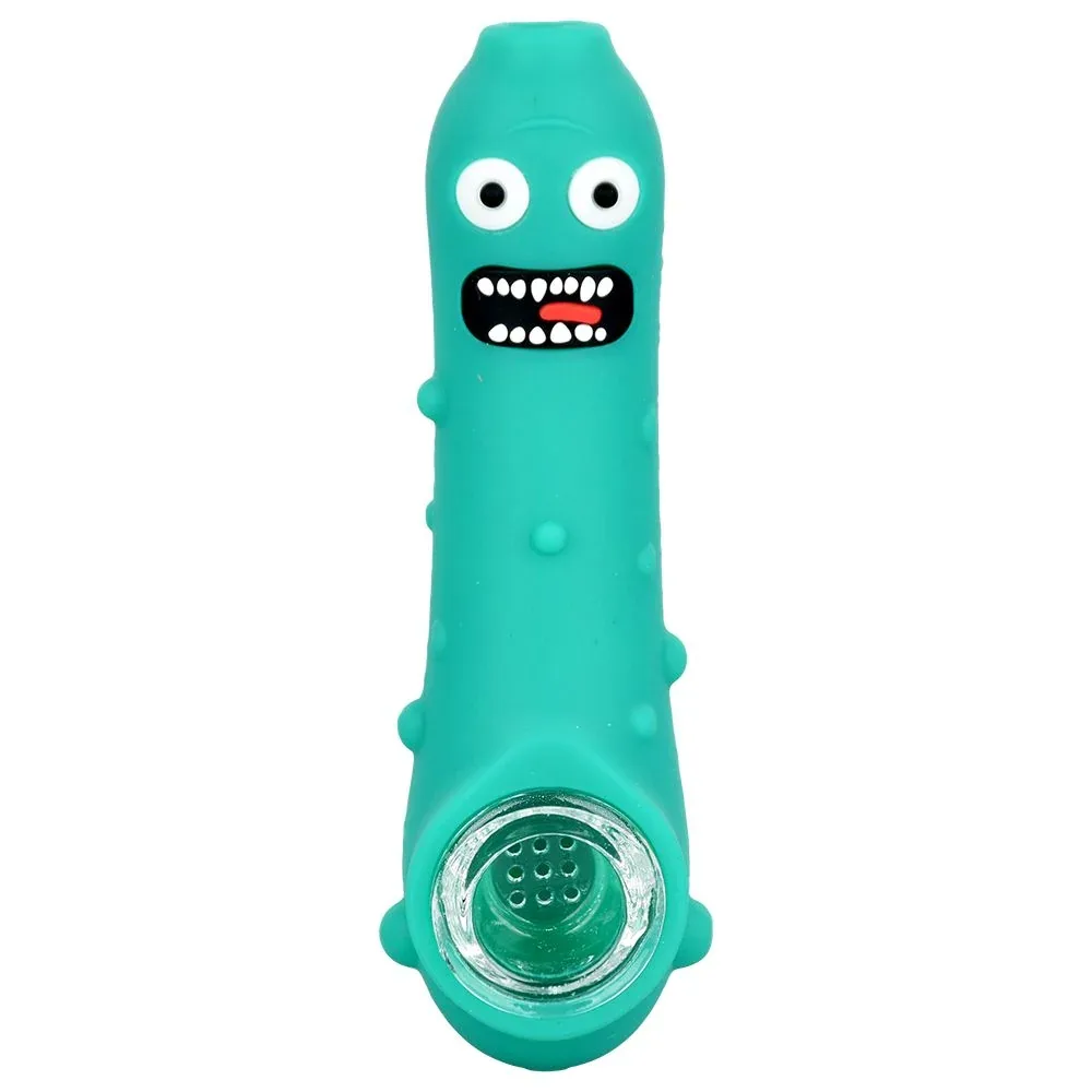 Pickle Richard Silicone Hand Pipe - 4.5" / 10CT - Image 2