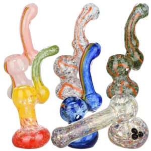 Mixed Assortment Glass Sherlock Bubblers - 5.25" 6ct