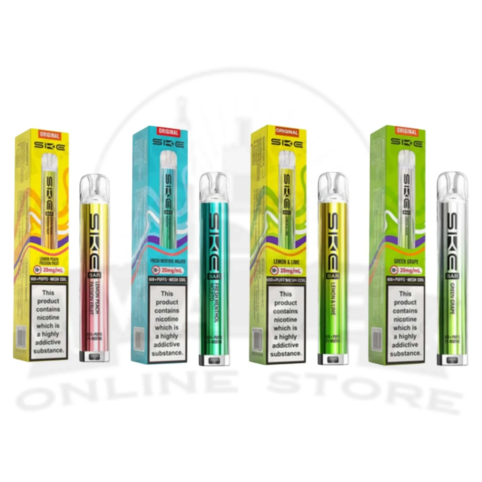 Box Of 10 SKE Bar 600 Compliant Prefilled Pod Kit