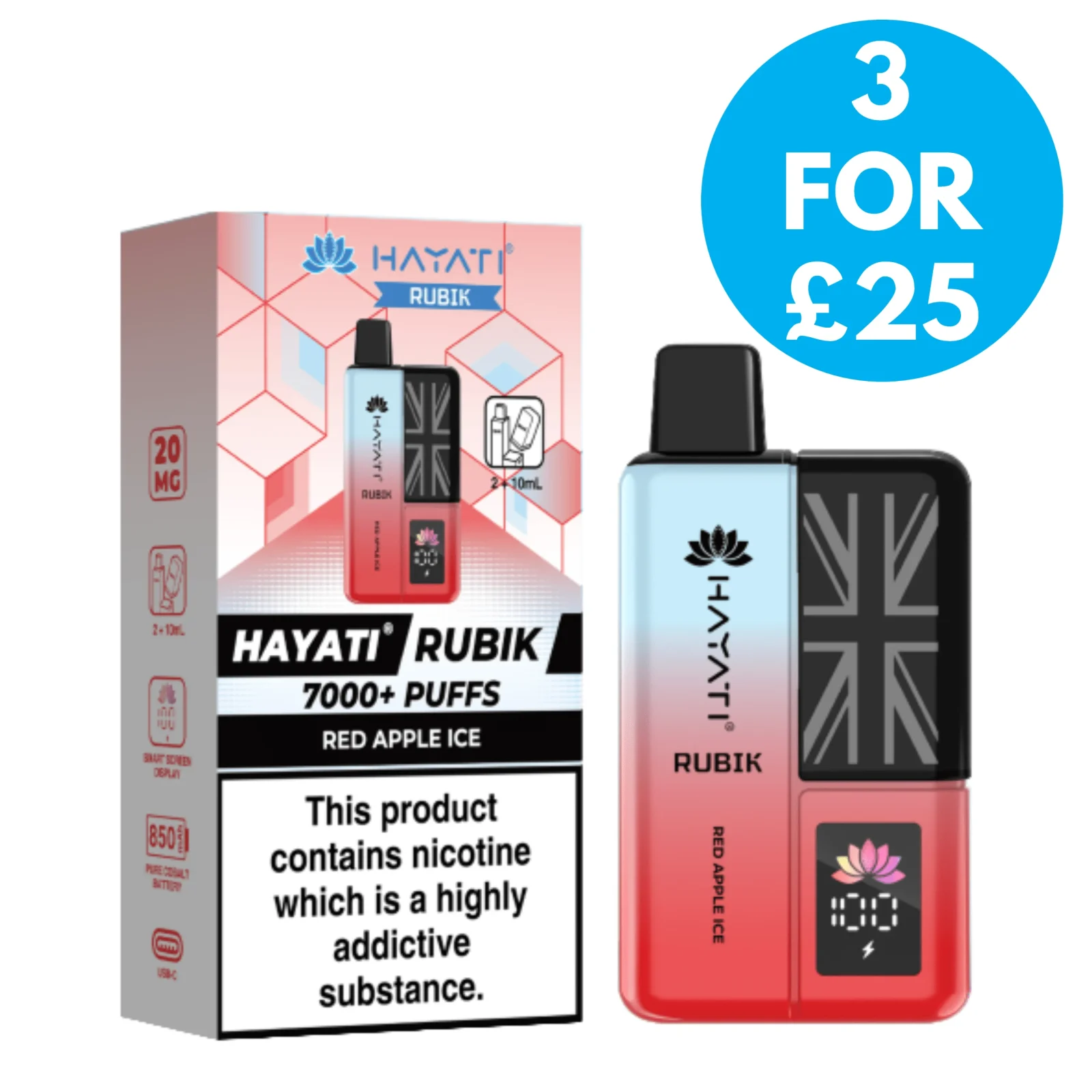 20mg Hayati Rubik 7000 Prefilled Vape Kit