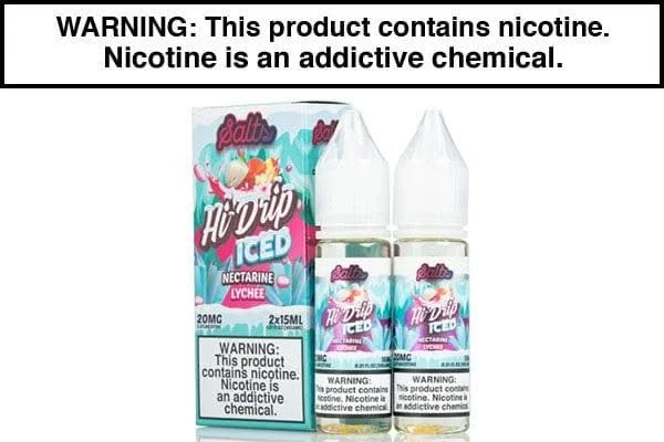 NECTARINE LYCHEE ICED BY HI-DRIP SALTS 30ML (2x15ML)