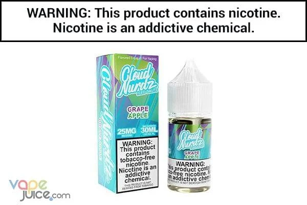 GRAPE APPLE ICED BY CLOUD NURDZ SALT 30ML