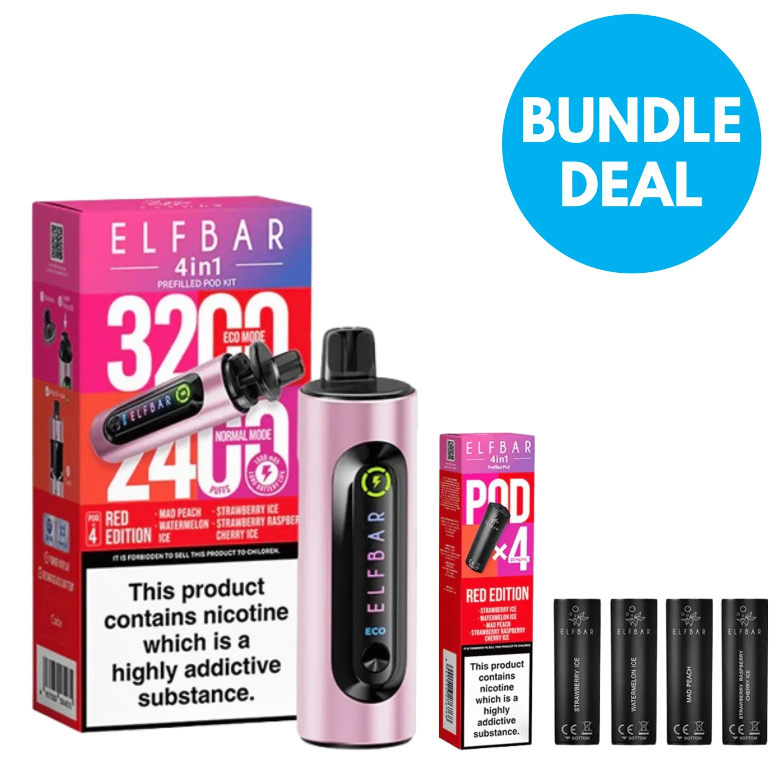 20mg Elf Bar 4-In-1 Kit And Pods Bundle
