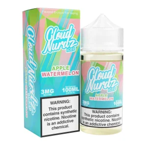 Iced Watermelon Apple Synthetic Nicotine 100ml E-Juice | Cloud Nurdz