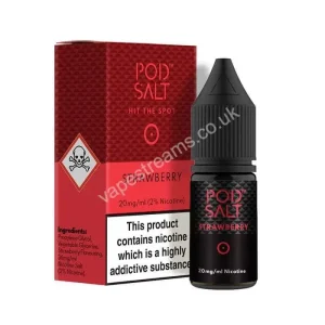 Strawberry Nicotine Salt E-Liquid By Pod Salt Core Range