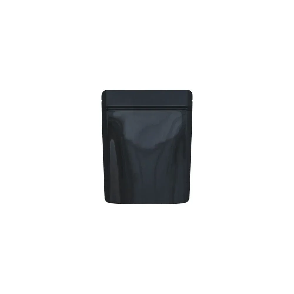 Cannaline Smell Proof Mylar Bags | Black Glossy Solid | 50pc - Image 2