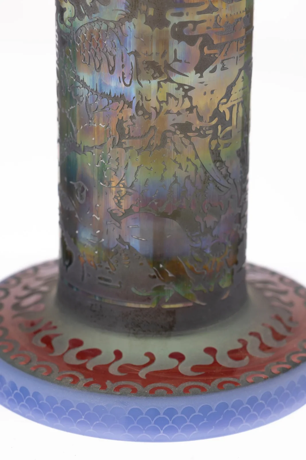 Daze Glass - Sidecar Asian Art Glass Water Pipe 7" - Image 2
