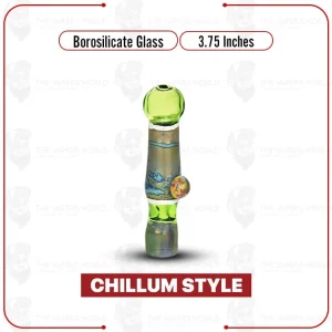 Euphoric Glass Chillum with Frit Marble