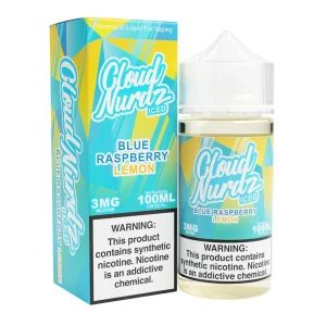 Iced Blue Raspberry Lemon 100ml Synthetic Nic Vape Juice - Cloud Nurdz - 6MG