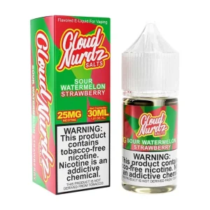 Sour Watermelon Strawberry 30ml TF Nic Salt Vape Juice - Cloud Nurdz - 25mg