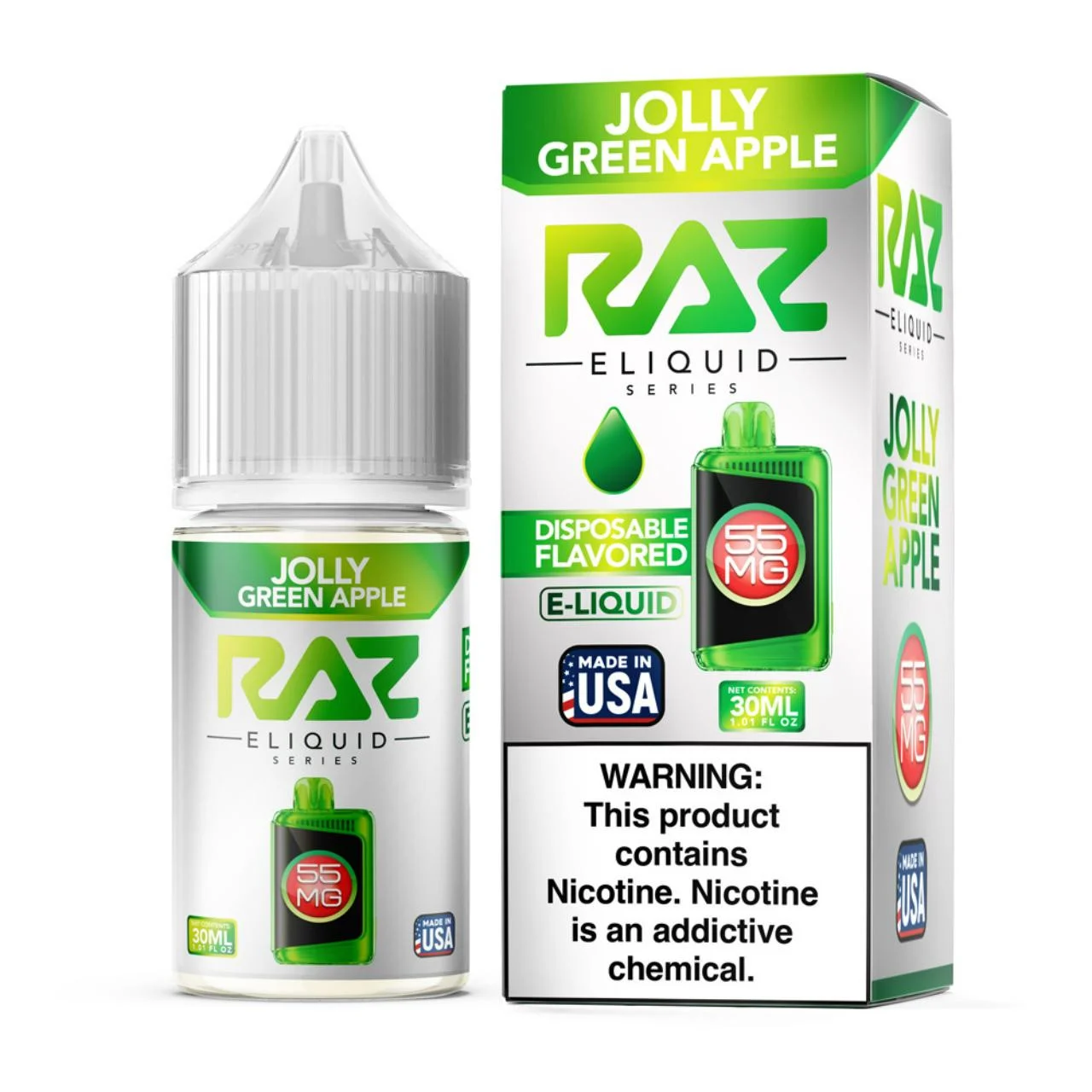 Salt Jolly Green Apple Tobacco Free Nicotine E-Juice 30ml | Pod Juice x RAZ