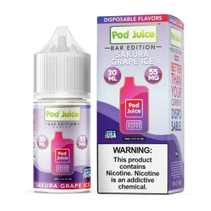 Salt PJ 5000 Series Sakura Grape Ice Tobacco Free Nicotine E-Juice 30ml | Pod Juice