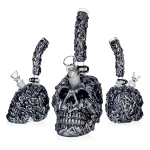 Purgatory Skull Bubbler Bong - 9in