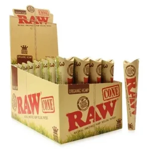 RAW Organic Hemp King Size Cones 3pcs