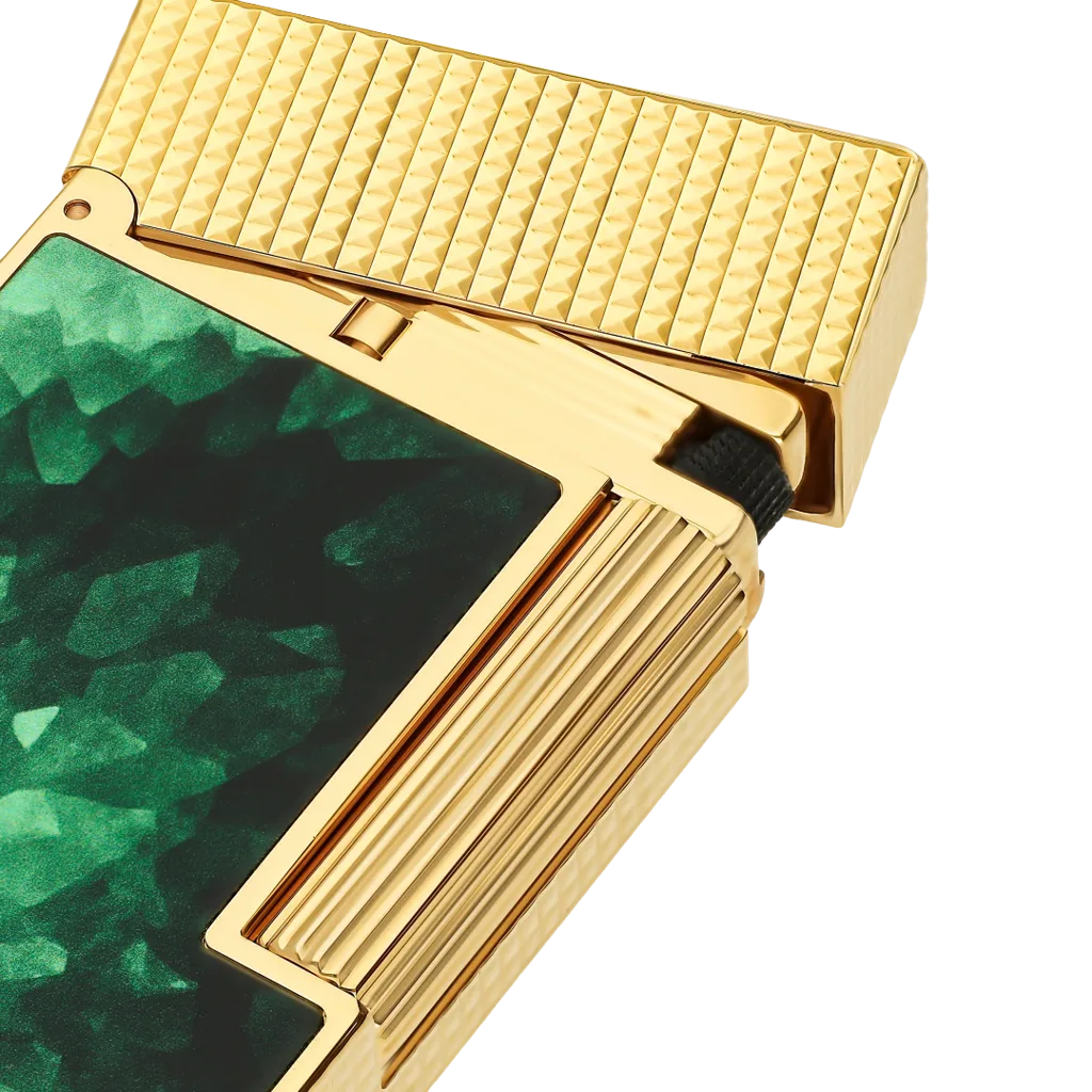 S.T. Dupont Ligne 2 Géode Lacquered Lighter - Green - Image 2