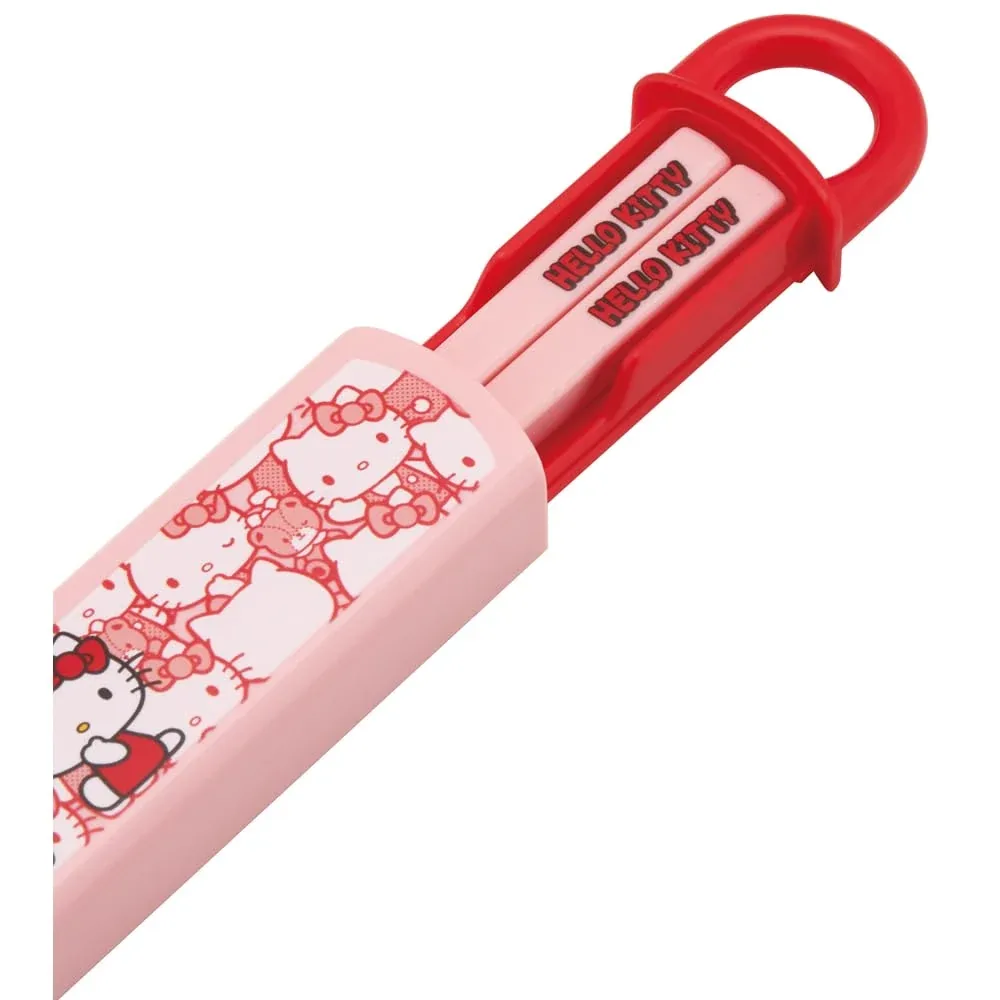 Skater Hello Kitty Kids Lunch Box Set with 16.5Cm Antibacterial Chopsticks - Image 2