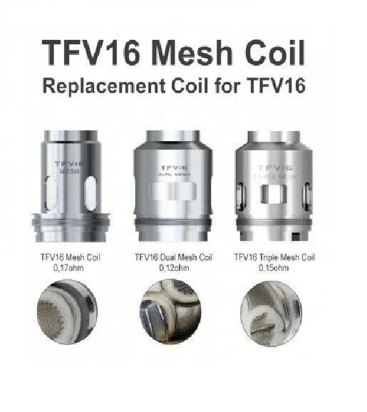 SMOK TFV16 Cloud BEAST KING TFV16 Tank Coils | Single | Dual | Triple Mesh - Image 2