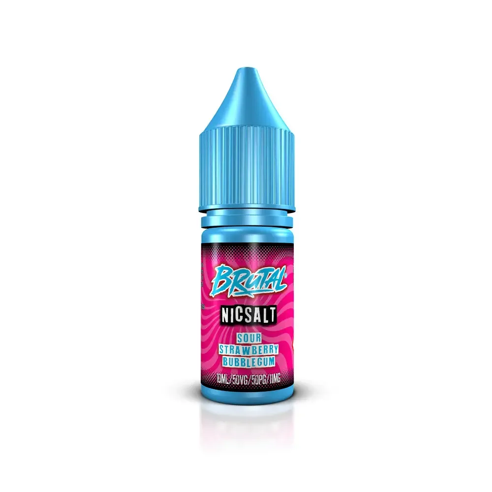 Sour Strawberry Bubblegum 10ml nic salt by Just Juice Brutal