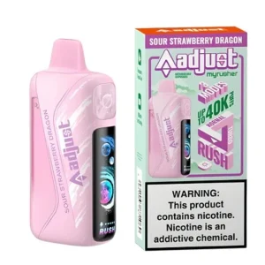 Sour Strawberry Dragon Adjust MyRusher 40K Puffs Vape