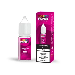 Strawberry Ice Fruity Vapes Nic Salt 10ml Vape Juice