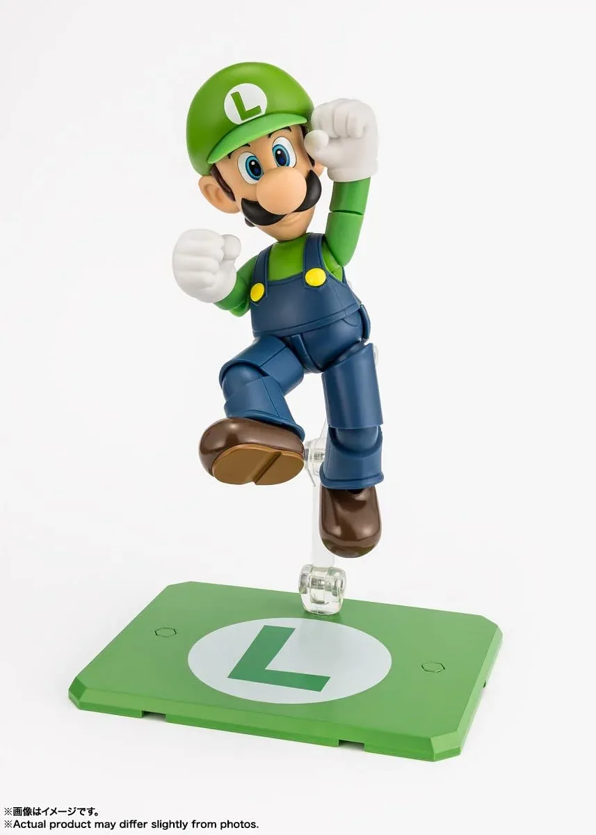 Tamashii Nations SH Figuarts Super Mario Luigi 110mm Movable Action Figures - Image 2