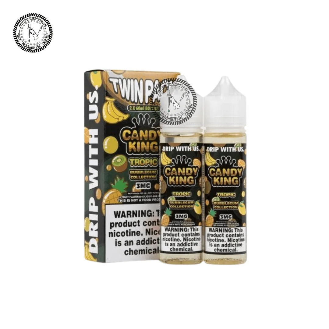 TROPIC BUBBLEGUM – CANDY KING E-LIQUID – 120ML - Image 2