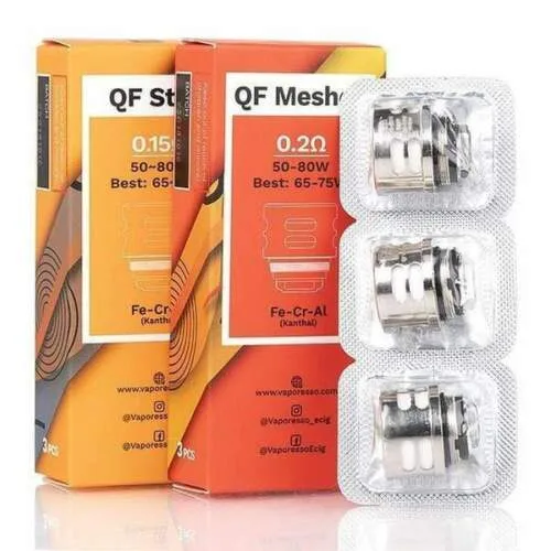 Vaporesso SKRR Tank Coils - QF Meshed 0.2Ω or QF Strip | Pack of 3x