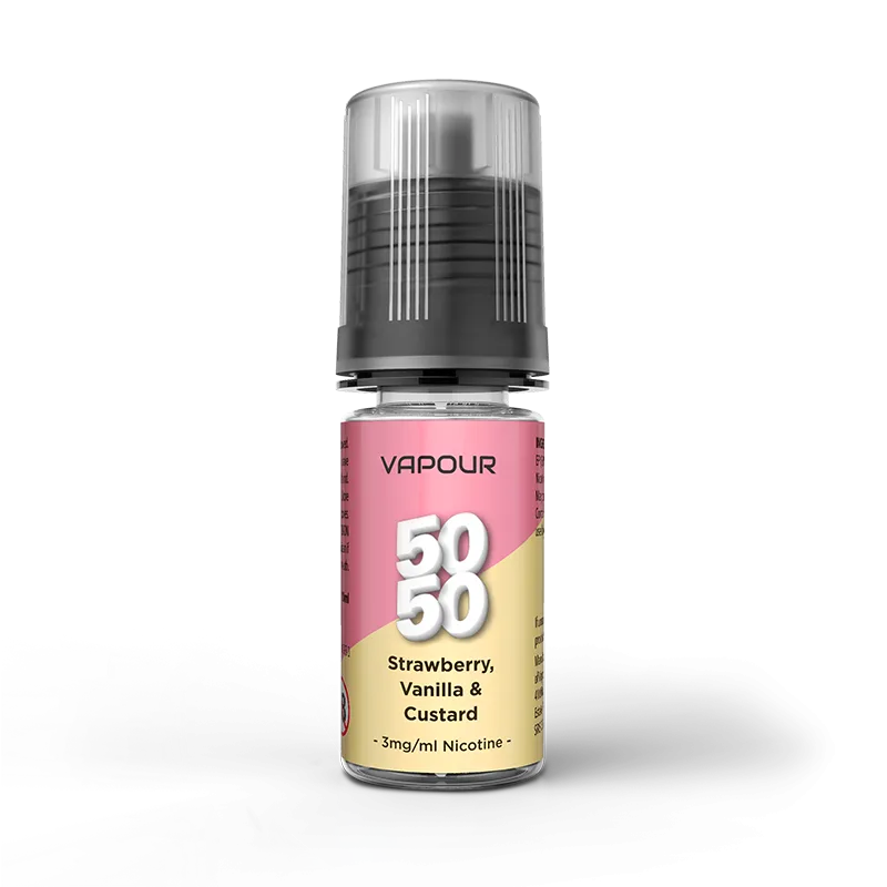 Vapour 5050 Strawberry Vanilla Custard E Liquid 10ml