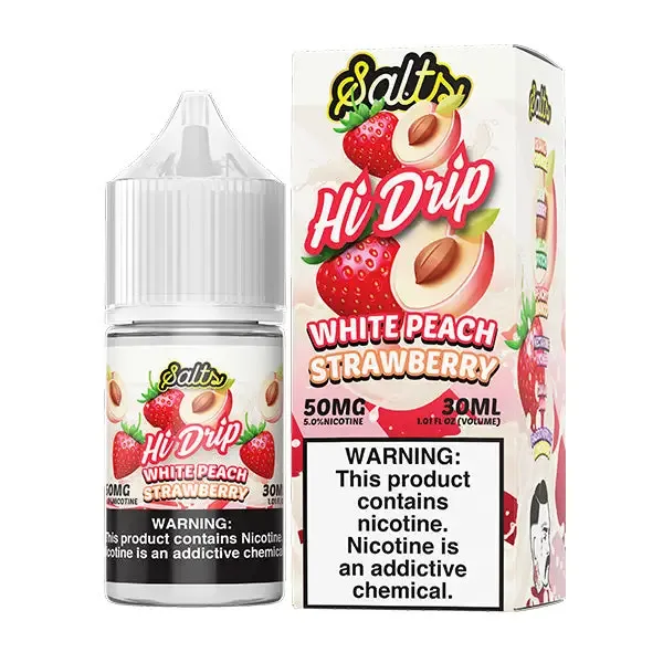 White Peach Strawberry | Hi-Drip Salts | 30ml