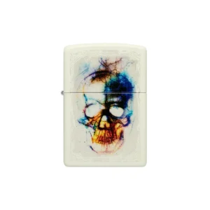Zippo Lighter - Diffused Skull Design