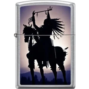 Zippo Lighter - Indian on Horse Street Chrome