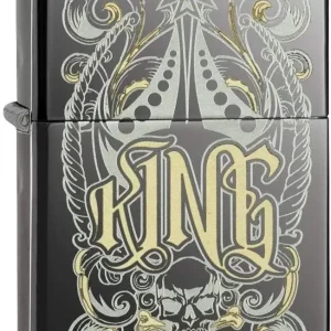Zippo Lighter - King in Black Ice