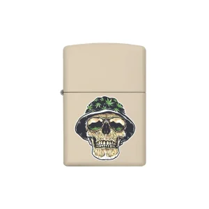 Zippo Lighter - Leaf Cannabis Skull