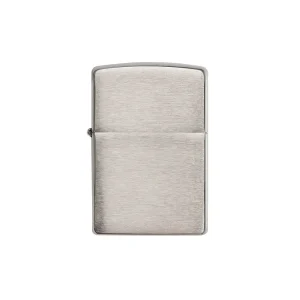 Zippo Lighter - Regular Brush Fin Chrome