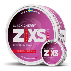 Zixs Nicotine Pouches Mega Cans Black Cherry - 320 Pouches 8MG