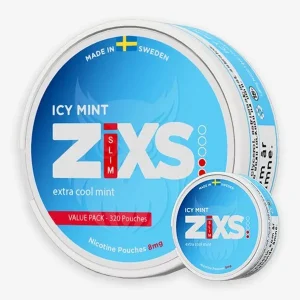 Zixs Nicotine Pouches Mega Cans Icy Mint - 320 Pouches 4MG